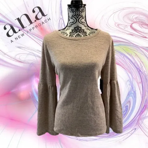 NWT A.N.A rose quartz bell sleeve NWT Sweater - Picture 2 of 11